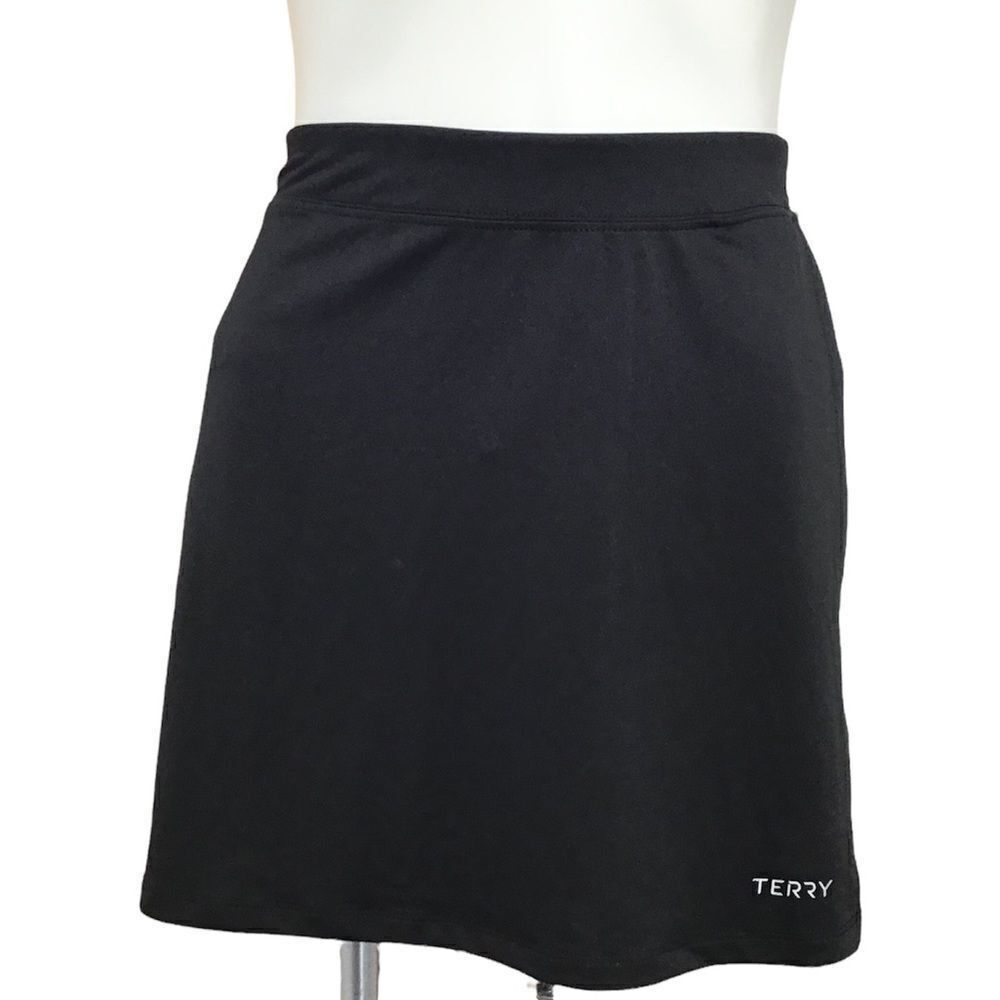 TERRY Black Bathing Suit Skirt Cover-Up Size Medium